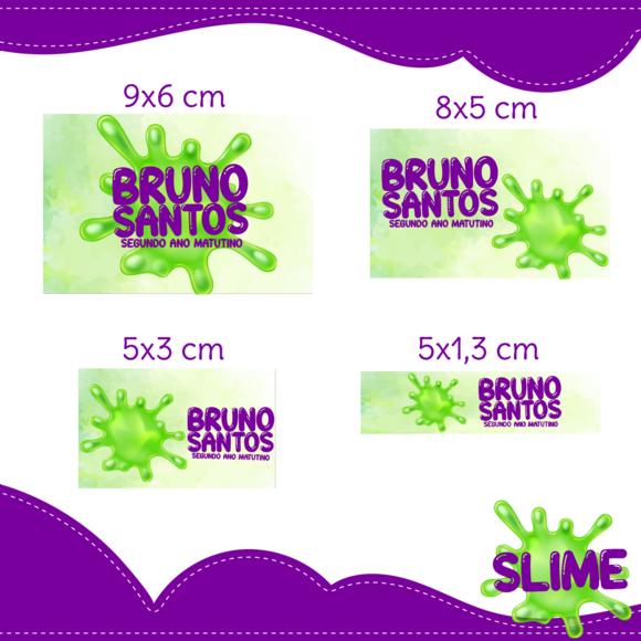 Arquivo digital Etiqueta Escolar - Slime
