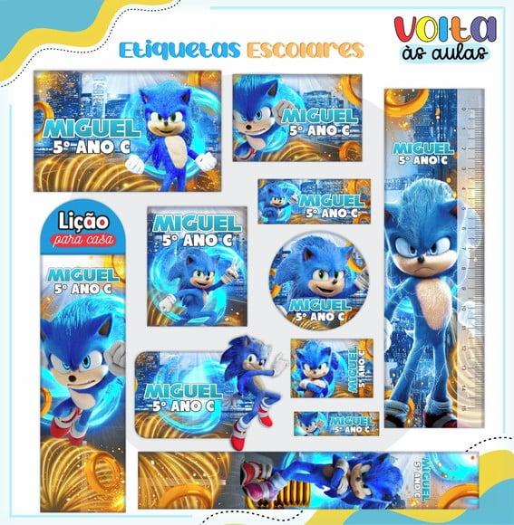 Arquivo Digital Etiqueta Escolar - Sonic 05