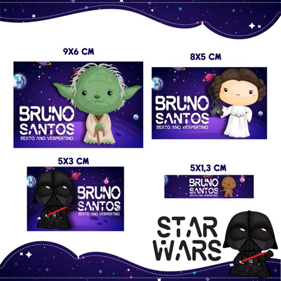 Arquivo Digital Etiqueta Escolar - Star Wars