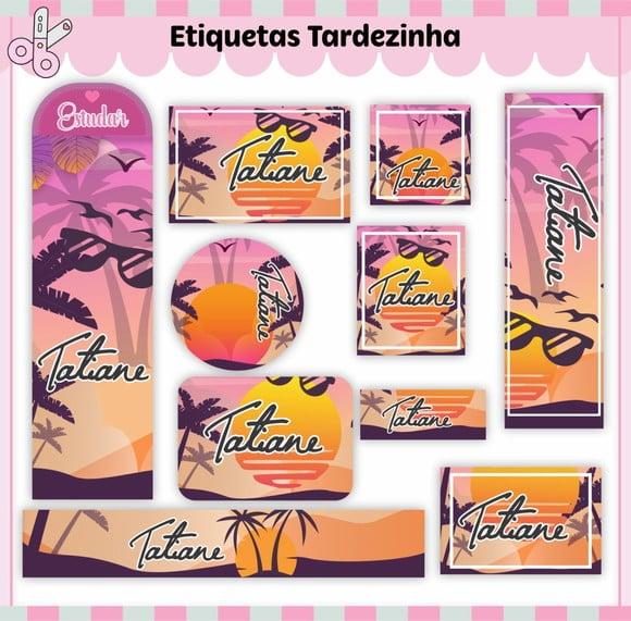 Arquivo Digital Etiqueta Escolar - Tardezinha