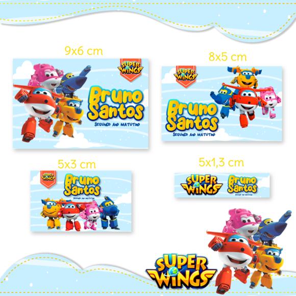 Arquivo digital Etiqueta Escolar - Super Wings