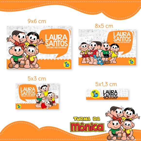 Arquivo Digital Etiqueta Escolar - Turma Da Mônica