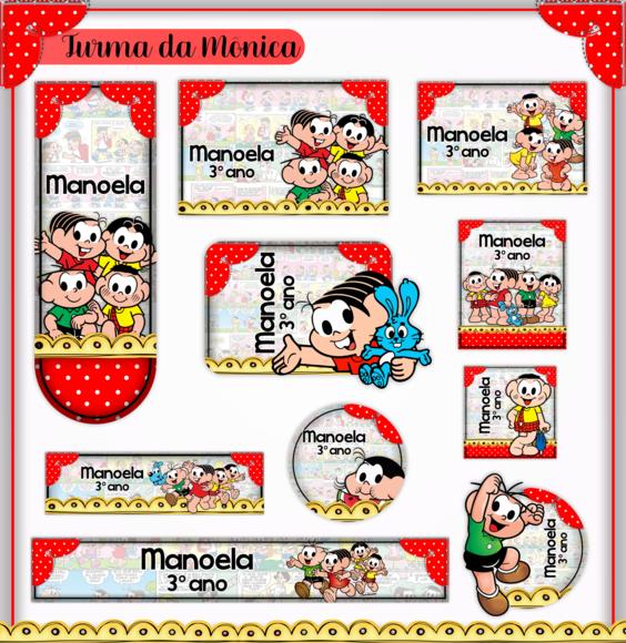 Arquivo digital Etiqueta Escolar - Turma da Mônica 02