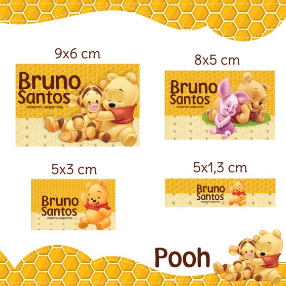 Arquivo Digital Etiqueta Escolar - Ursinho Pooh