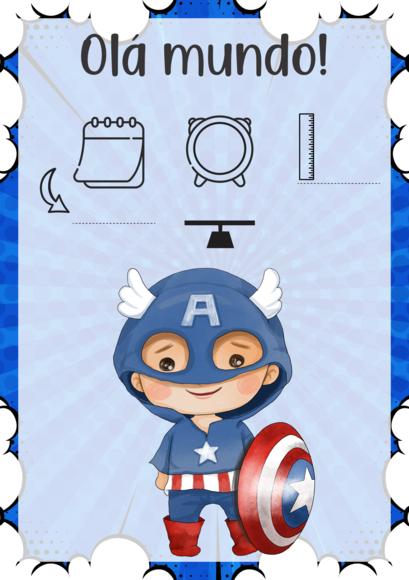 Arquivo Digital Capa Caderneta de Vacina - Super Herois Baby