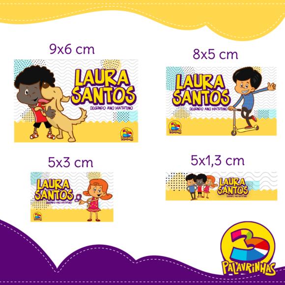 Arquivo digital Etiqueta Escolar - 3 Palavrinhas