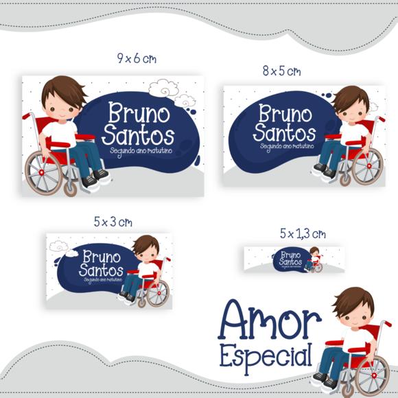 Arquivo Digital Etiqueta Escolar - Amor Especial Menino