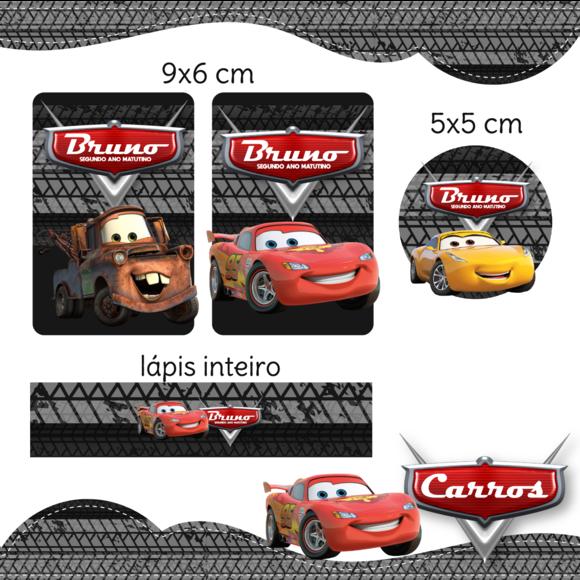 Arquivo digital Etiqueta Escolar - Carros
