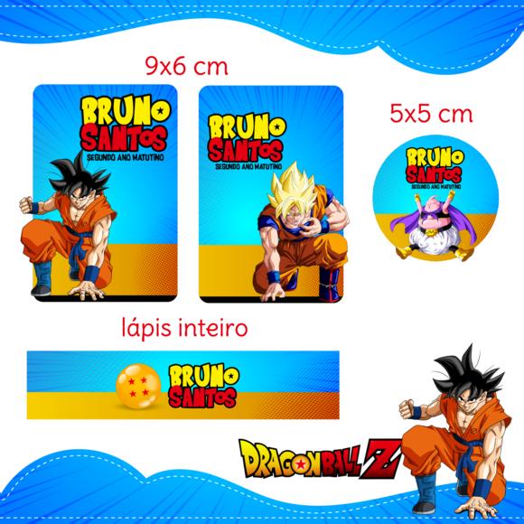 Arquivo Digital Etiqueta Escolar - Dragon Ball