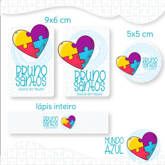 Arquivo Digital Etiqueta Escolar - Mundo Azul