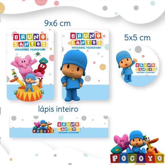 Arquivo Digital Etiqueta Escolar - Pocoyo