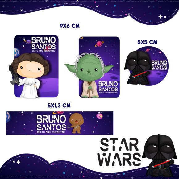 Arquivo Digital Etiqueta Escolar - Star Wars