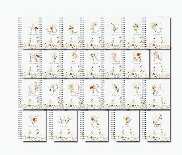 Arquivo Digital - Capas Floral Alfabeto 02