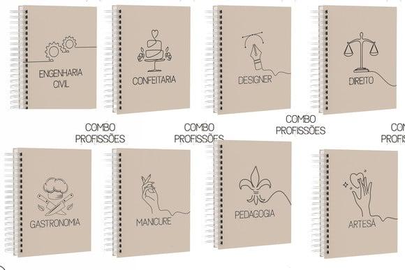 Arquivo Digital - Combo Capas Profissões (nude e Preto)