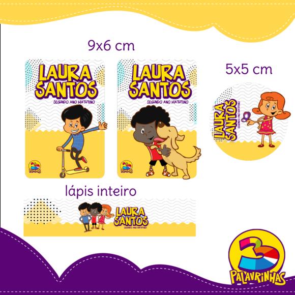 Arquivo digital Etiqueta Escolar - 3 Palavrinhas