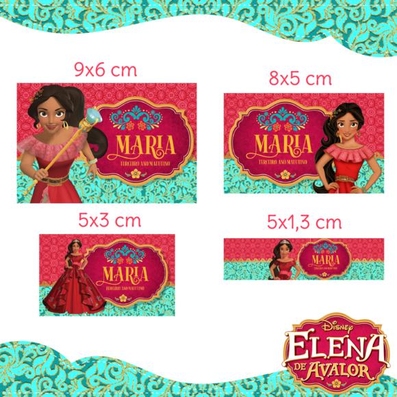 Arquivo digital Etiqueta Escolar - Elena de Avalor