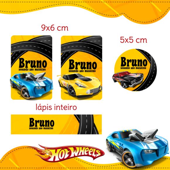 Arquivo digital Etiqueta Escolar - Hot Wheels