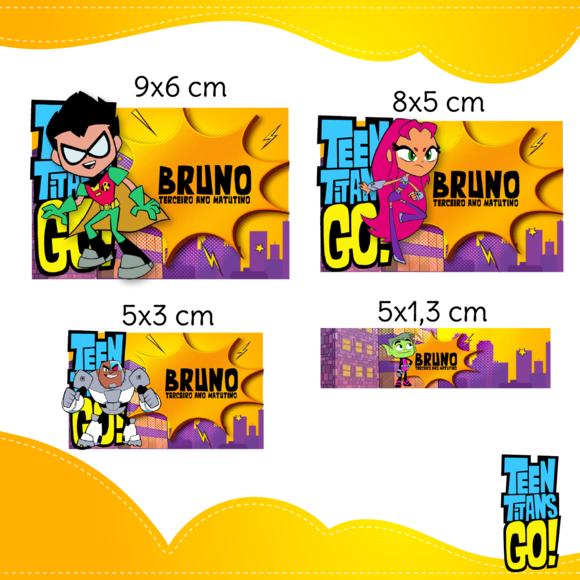 Arquivo digital Etiqueta Escolar - Jovens Titãs