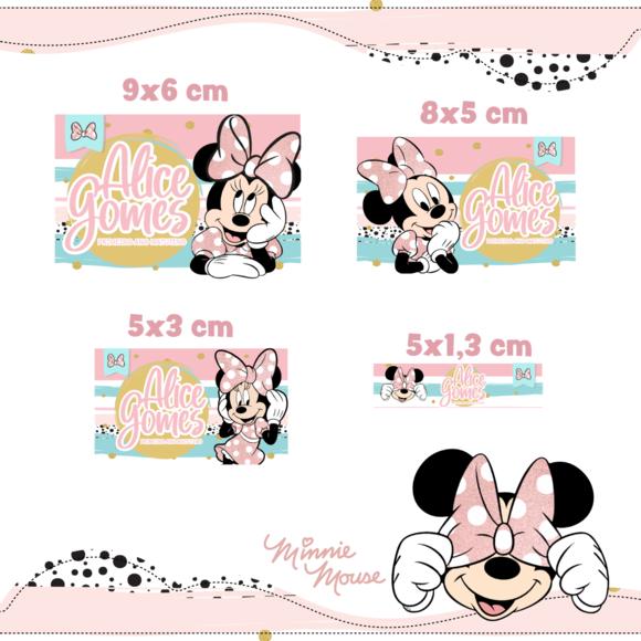 Arquivo digital Etiqueta Escolar - Minnie Rosa