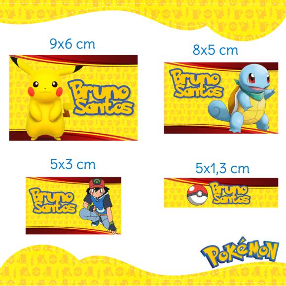 Arquivo Digital Etiqueta Escolar - Pokemon