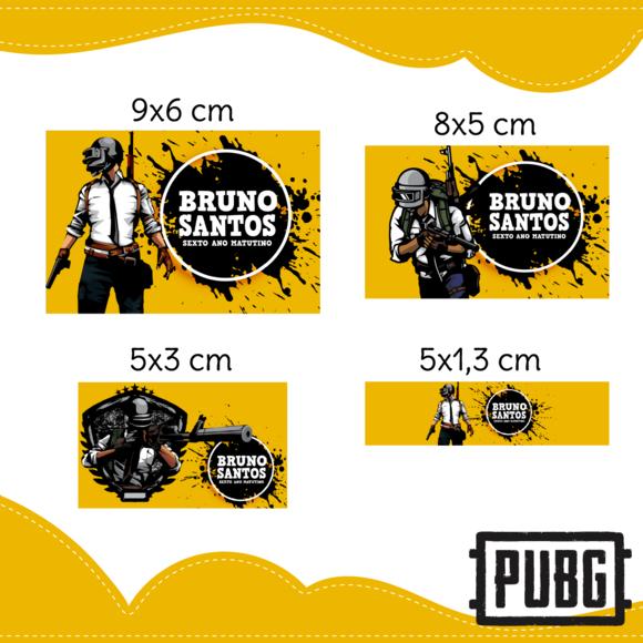 Arquivo digital Etiqueta Escolar - PUBG