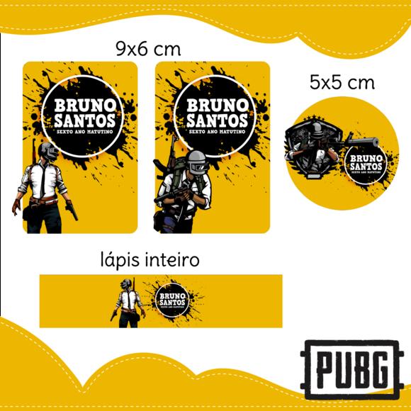 Arquivo digital Etiqueta Escolar - PUBG
