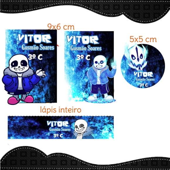 Arquivo digital Etiqueta Escolar - Sans Undertale