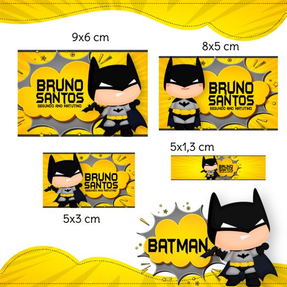 Arquivo digital Etiqueta Escolar - Batman