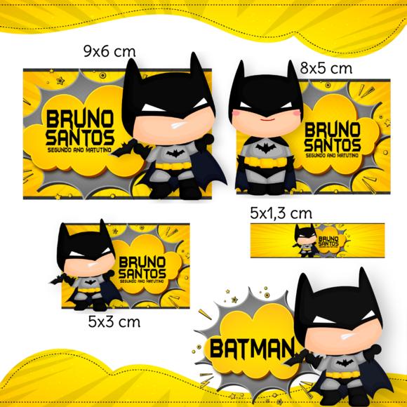 Arquivo digital Etiqueta Escolar - Batman