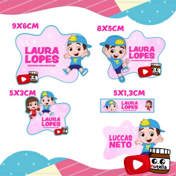 Arquivo digital Etiqueta Escolar - Luccas Neto menina