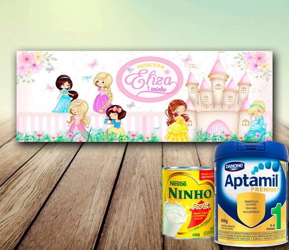 Arte Digital - Lata de Leite - Princesas Cute 02