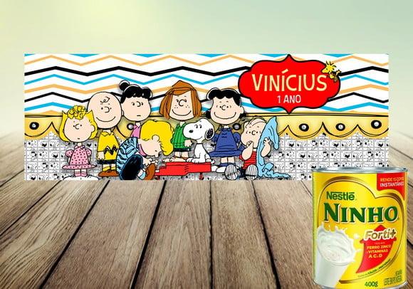 Arte Digital - Lata de Leite 400g - Snoopy
