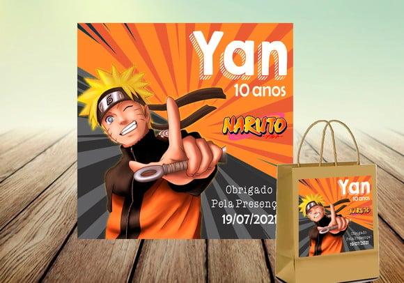 Arte Digital p/ Adesivo Sacolinha Naruto