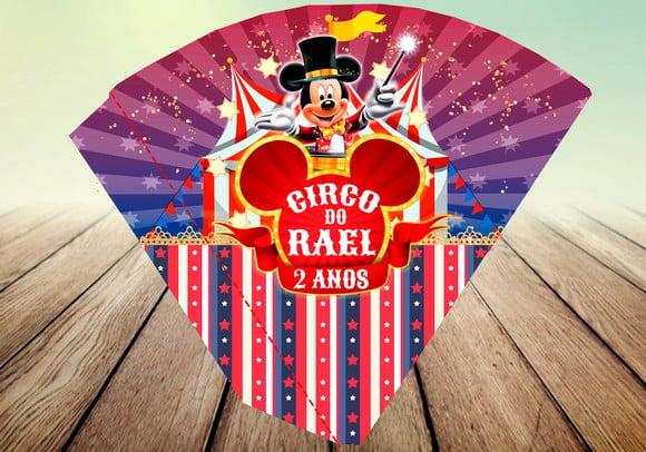 Arte Digital- Cone para Pipoca - Circo do Mickey