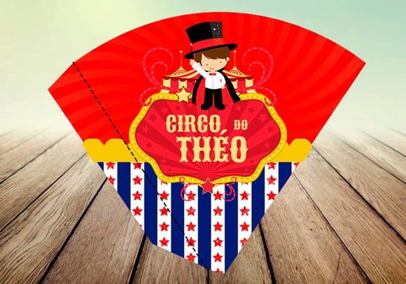 Arte Digital- Cone para Pipoca - Circo Mágico