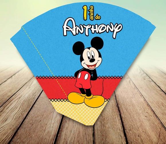Arte Digital- Cone para Pipoca - Mickey
