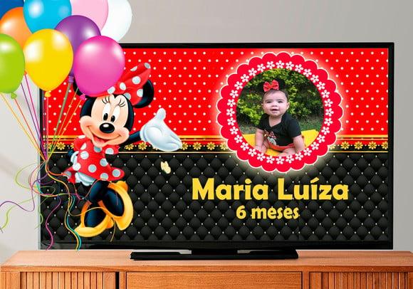 Painel para Tv - Minnie Vermelha (arte Digital)