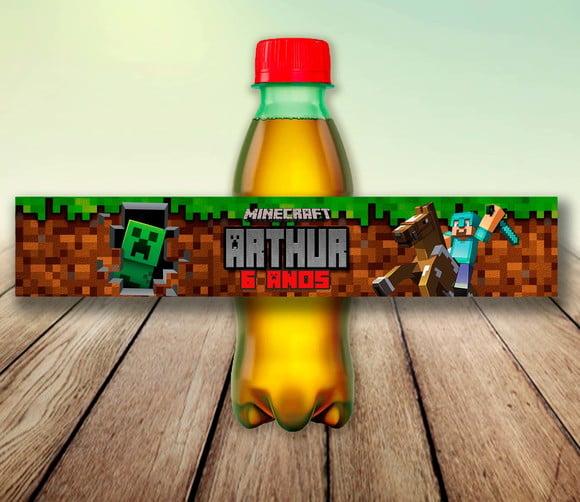 Rotulo Adesivo Refrigerante (arte Digital) - Minecraft
