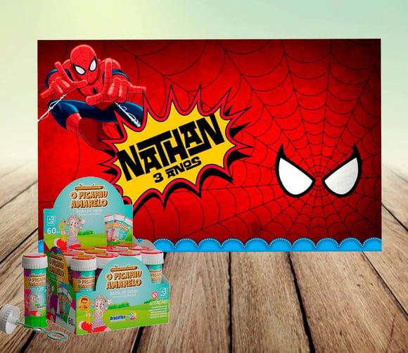 Rotulo Bolinha de Sabao - Homem Aranha (arte Digital)