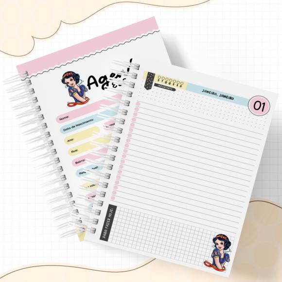 Agenda Escolar 2026 - Branca de Neve (1dpp)