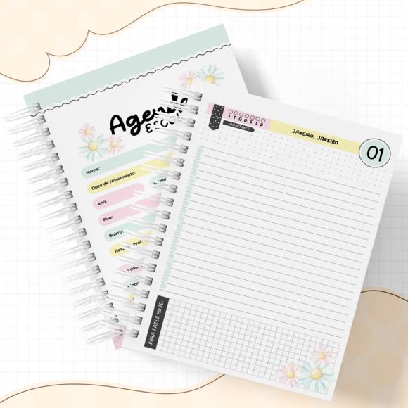 Agenda Escolar 2026 - Floral (1dpp)