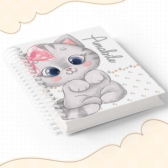 Agenda Escolar 2026 - Gatinho (1dpp)