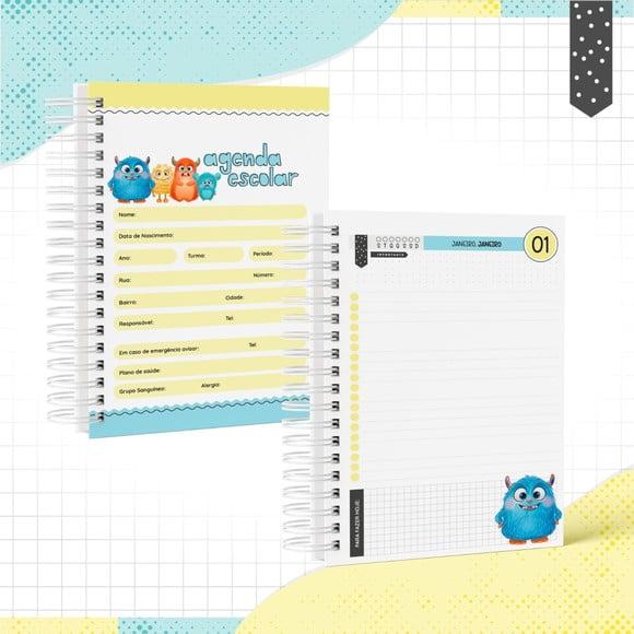 Agenda Escolar 2026 - Monstrinhos