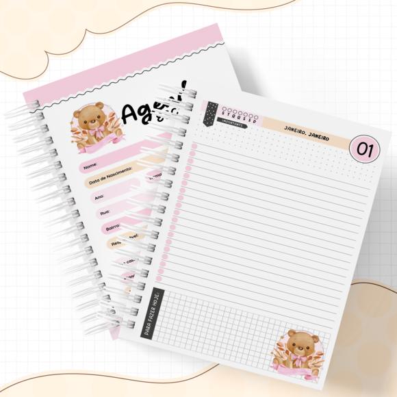 Agenda Escolar 2026 - Ursinha (1 Dia Por Pagina)