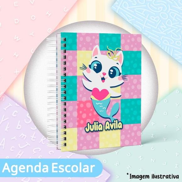 Agenda Escolar Datada 2026 - Gatinha Sereia Puket 03