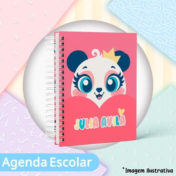 Agenda Escolar Datada 2026 - Panda Romantico Puket