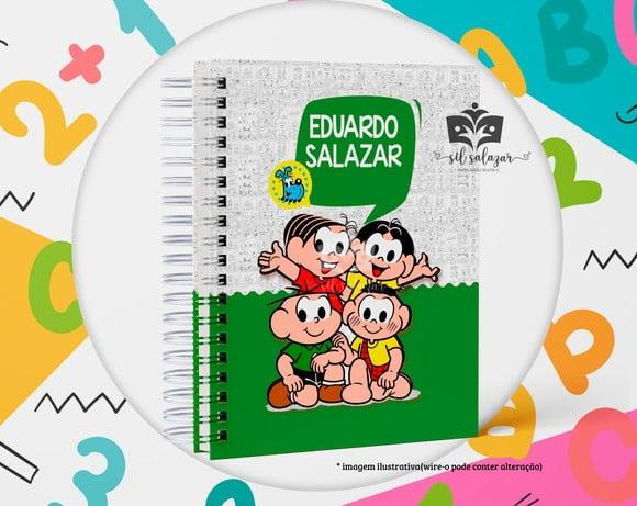 Agenda Escolar Datada 2026 - Turma da Monica Verde