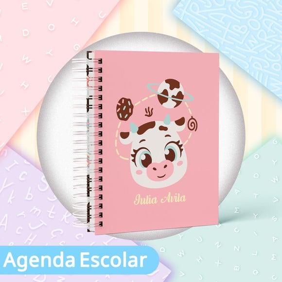 Agenda Escolar Datada 2026 - Vaquinha Chocolate Puket