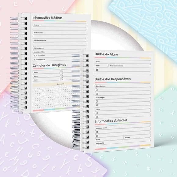 Agenda Escolar ou Baby Datada 2026 - Dino Trio Puket