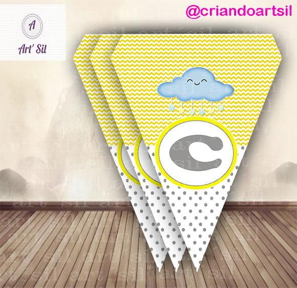 Kit Digital Bandeirinhas- Chuva de Benção